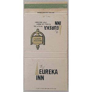 Vintage Front Strike Matchbook Cover The Eureka Inn Hotel Eureka California CA